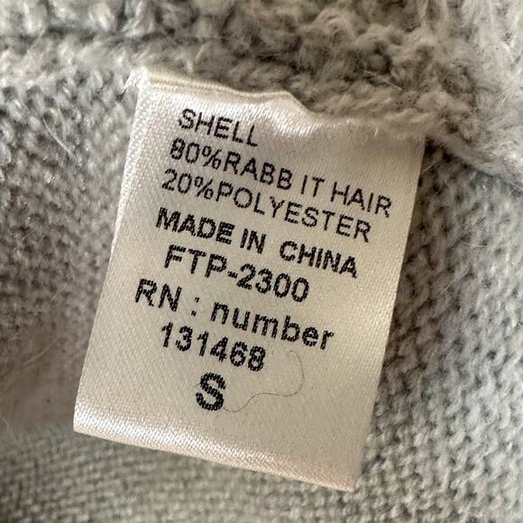 Fate Please Yourself Gray and Cream Open Shawl Chunky Cardigan, EUC, Small - Picture 16 of 16